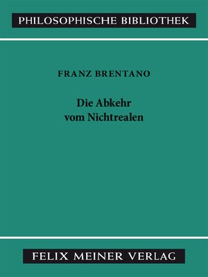 cover image of Die Abkehr vom Nichtrealen